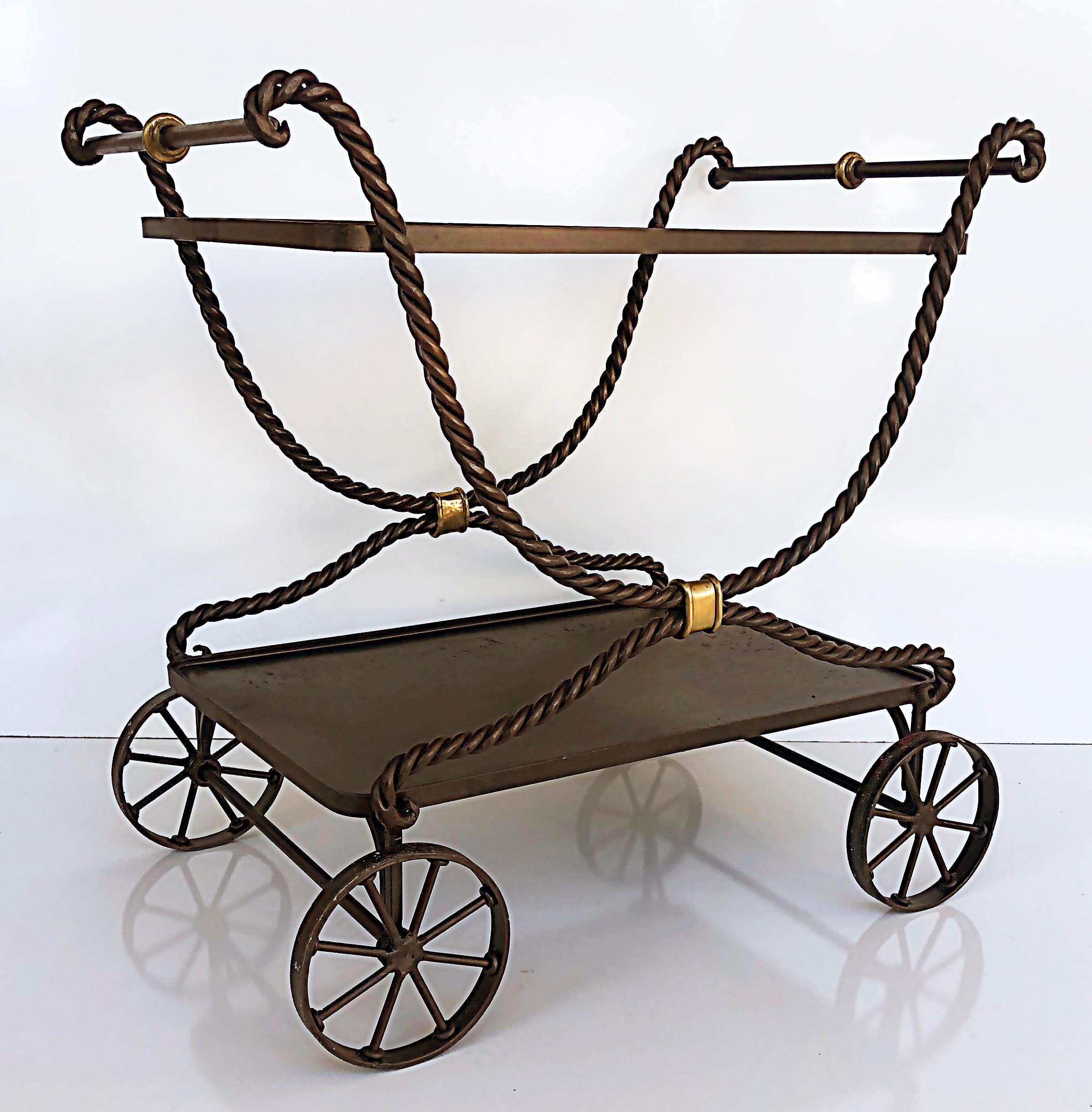 wrought iron tea cart