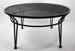 Wrought Iron Salterini  Garden Patio Coffee Cocktail Table