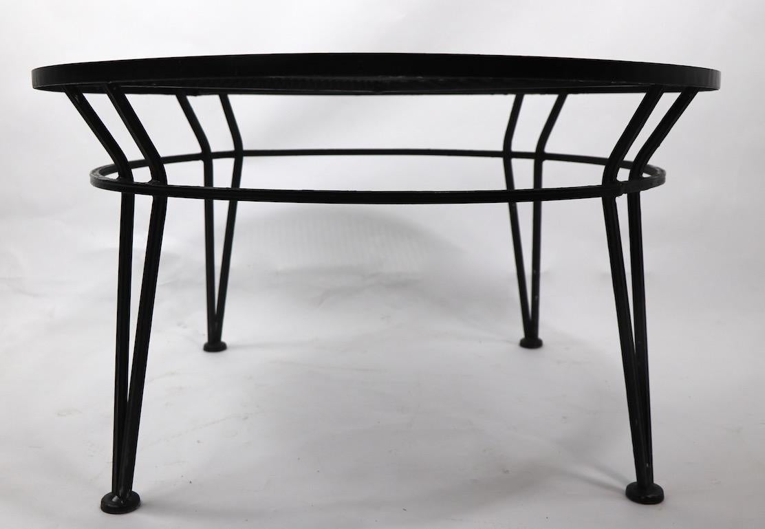 American Wrought Iron Salterini  Garden Patio Coffee Cocktail Table