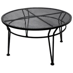 Vintage Wrought Iron Salterini  Garden Patio Coffee Cocktail Table