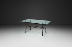 Wrought Iron Savonarola Dining Table, Italy 1960s