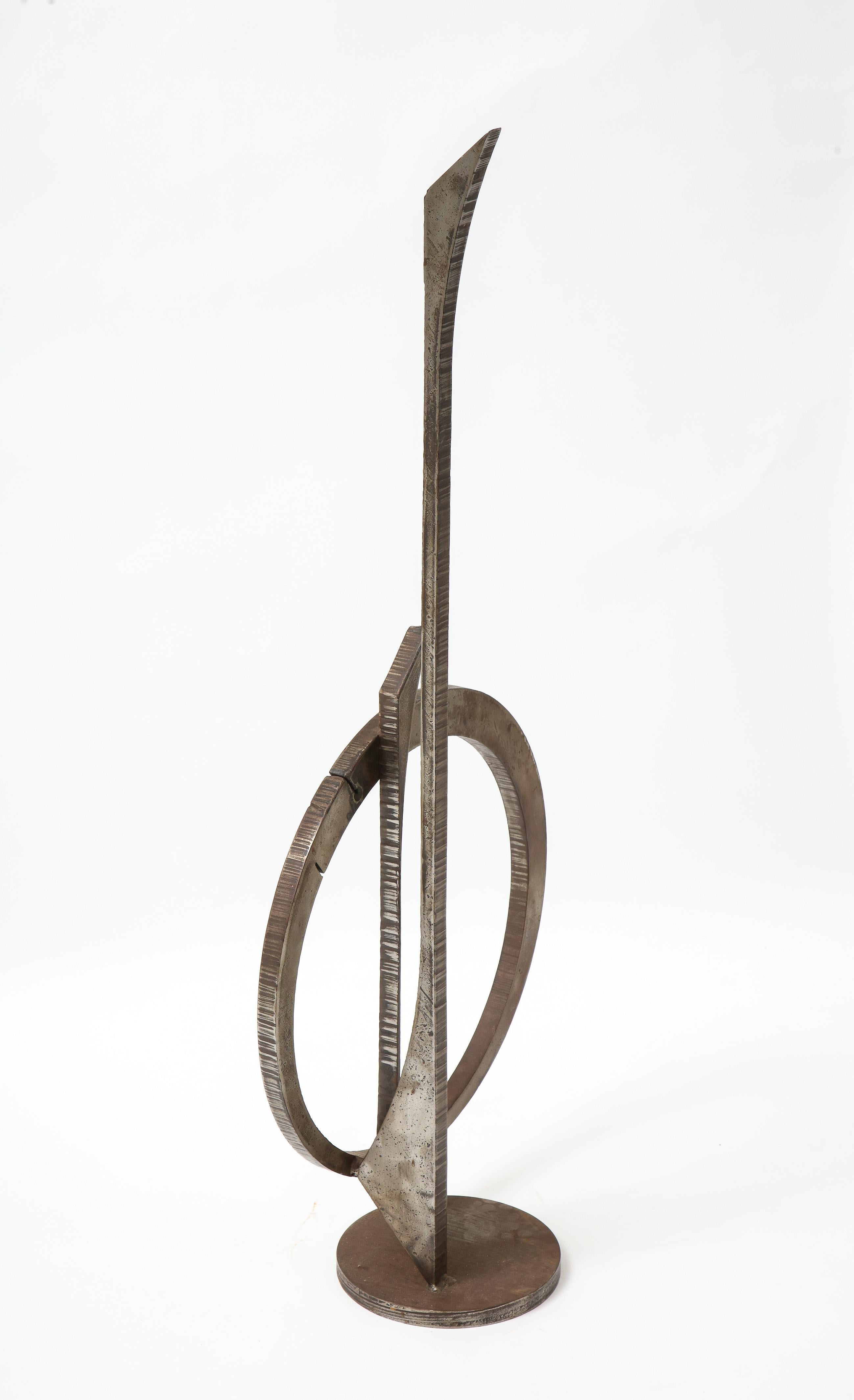 Steel Wrought Iron Sculpture by Amilar Zannoni For Sale