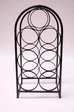 Wrought Iron Seven-Bottle Wine Holder by Arthur Umanoff
