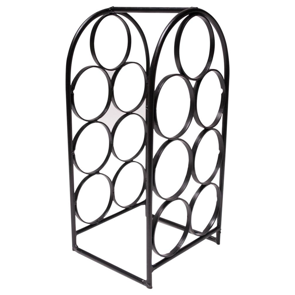 Wrought Iron Seven-Bottle Wine Holder by Arthur Umanoff