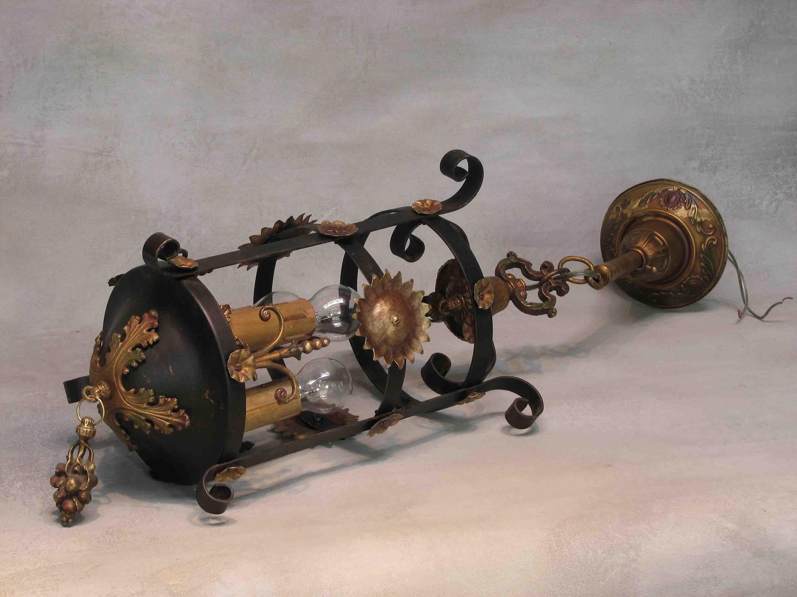 wrought iron hanging lantern
