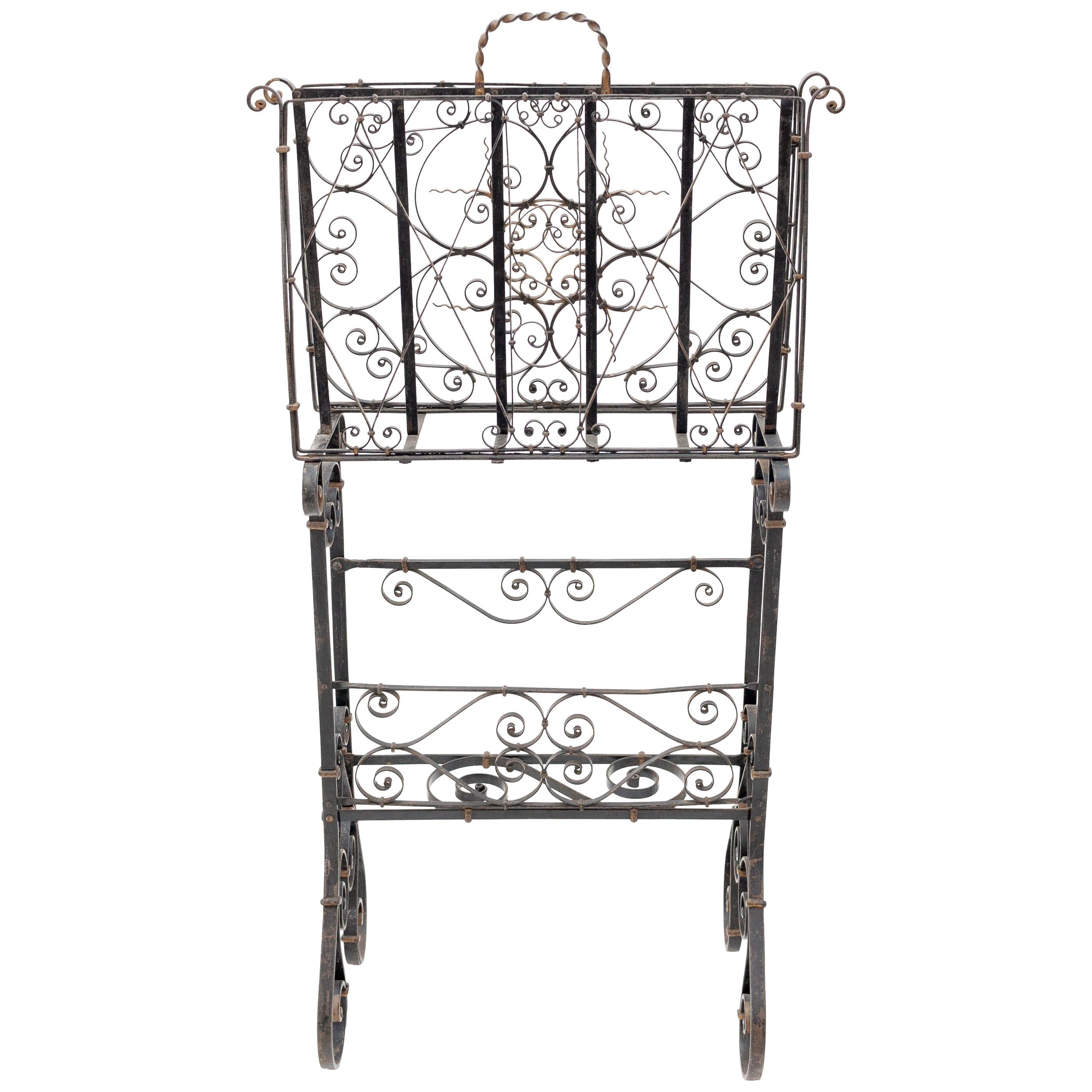 Wrought Iron Sheet Music Storage Stand