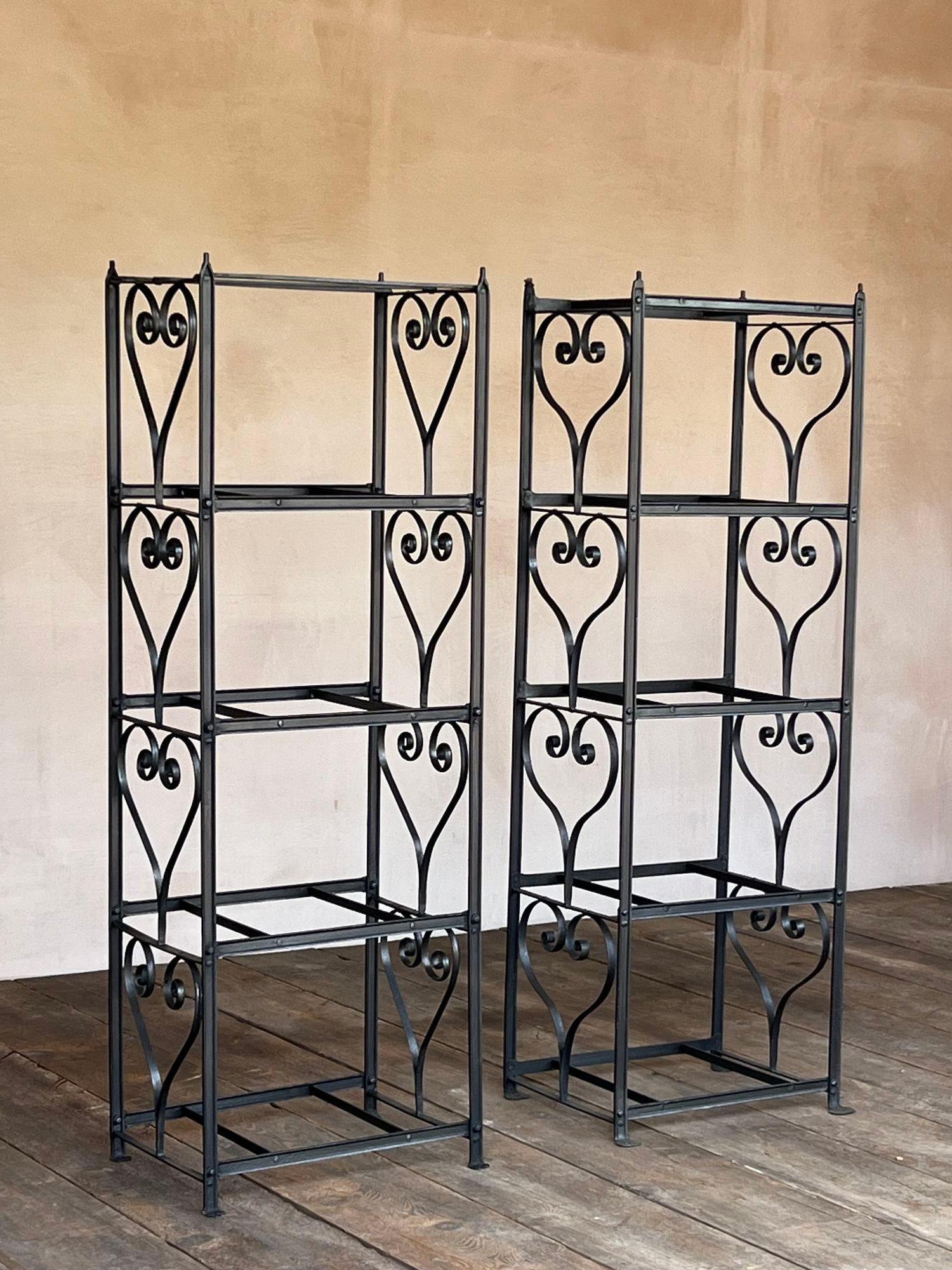 Wrought iron shelving racks In Good Condition For Sale In Grange-Over-Sands, GB