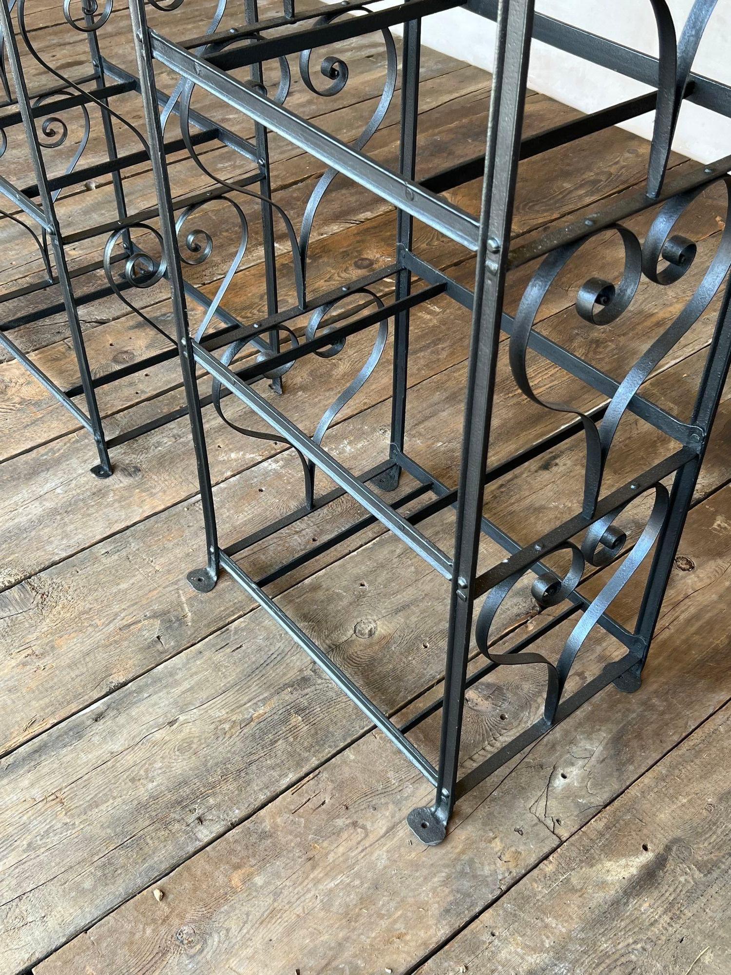 19th Century Wrought iron shelving racks For Sale