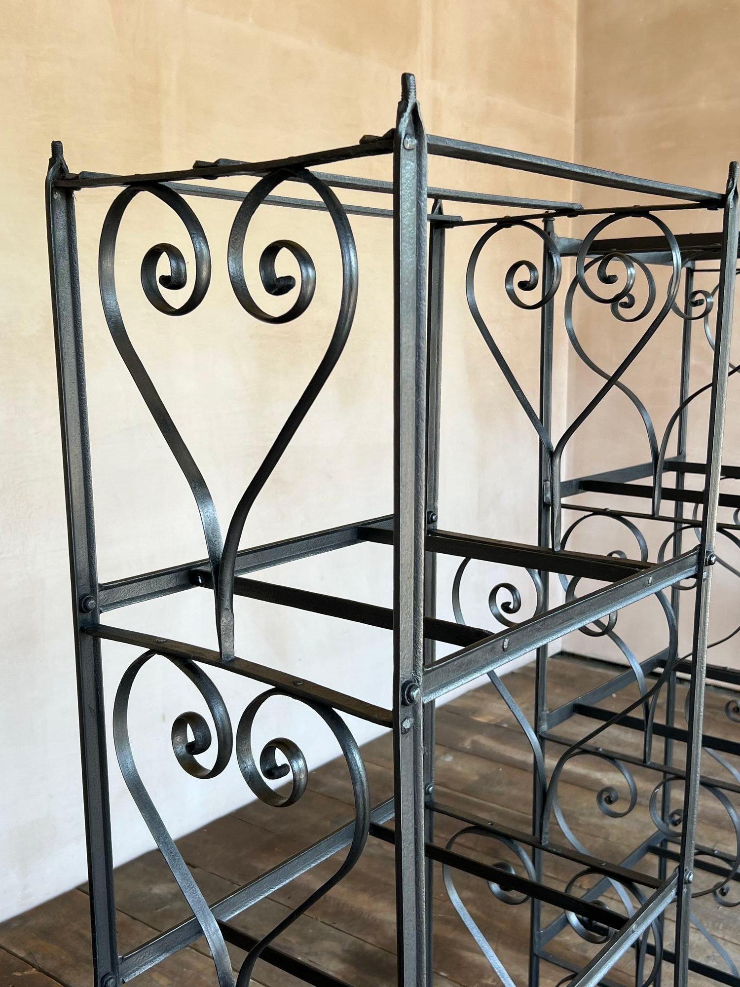 Wrought iron shelving racks For Sale 1