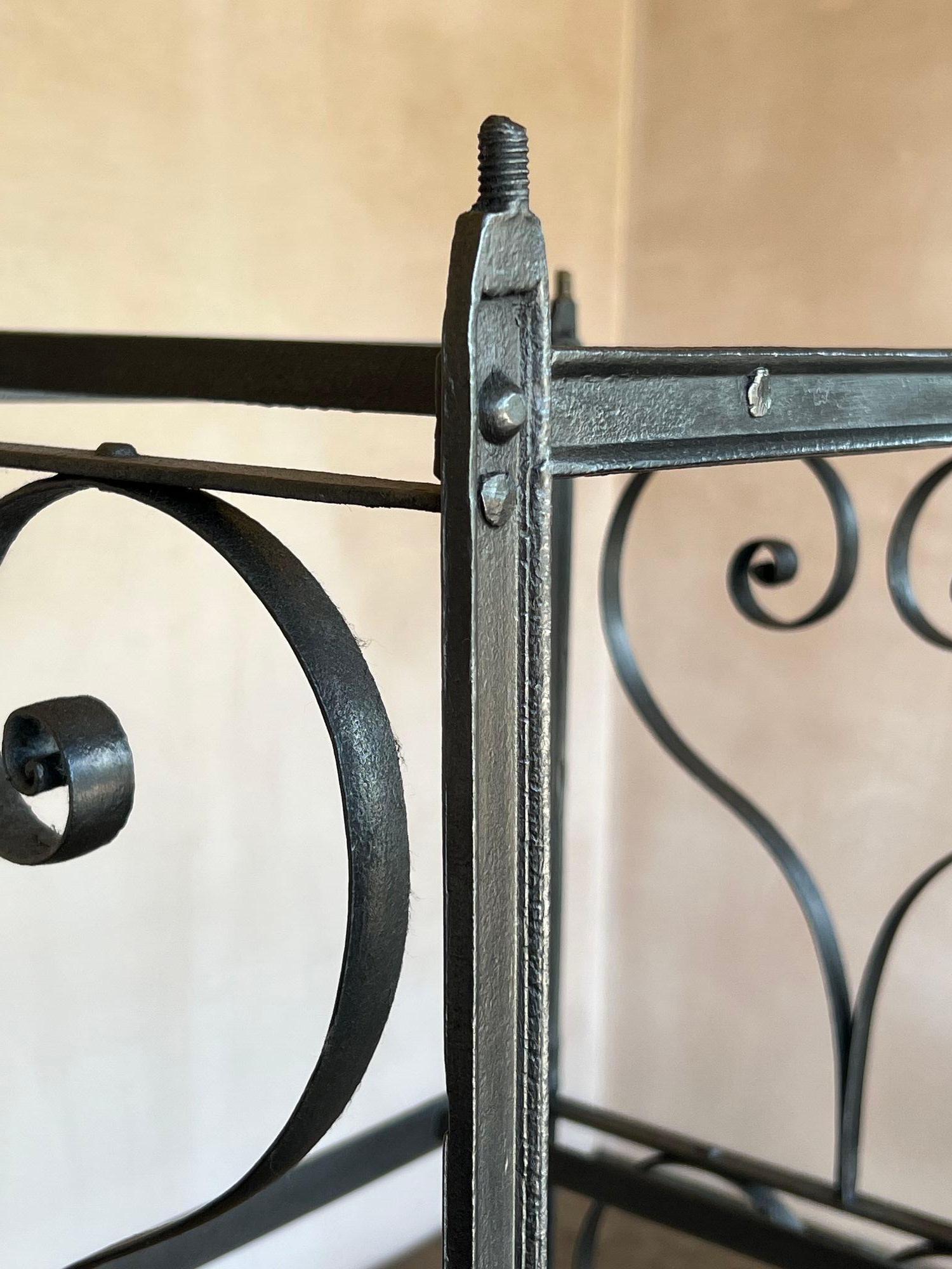 Wrought iron shelving racks For Sale 2