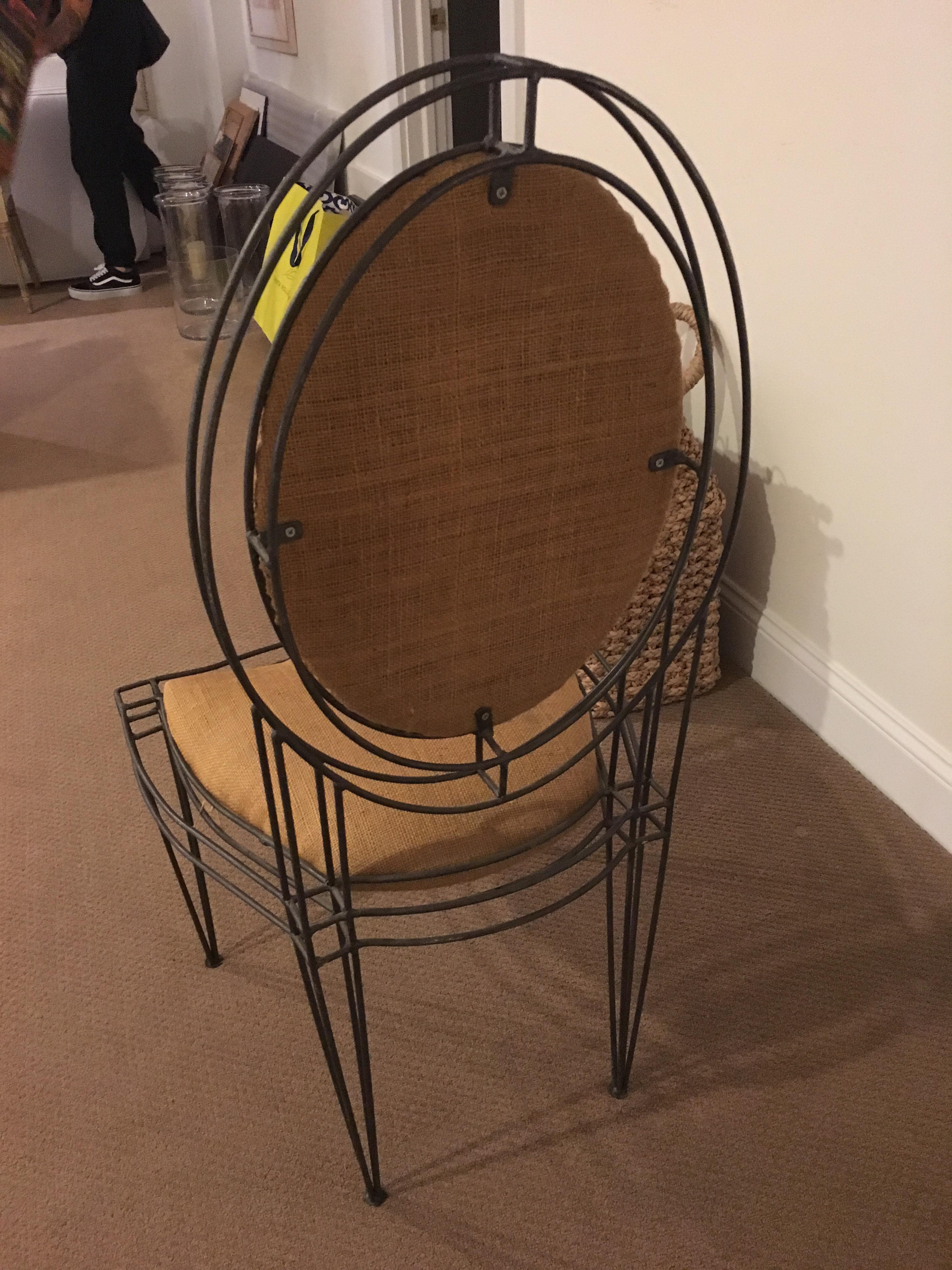 Contemporary Wrought Iron Side Chair