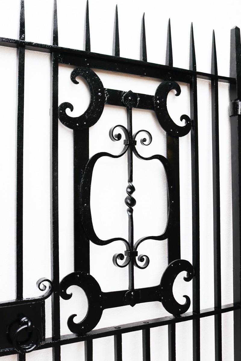 traditional iron side gates
