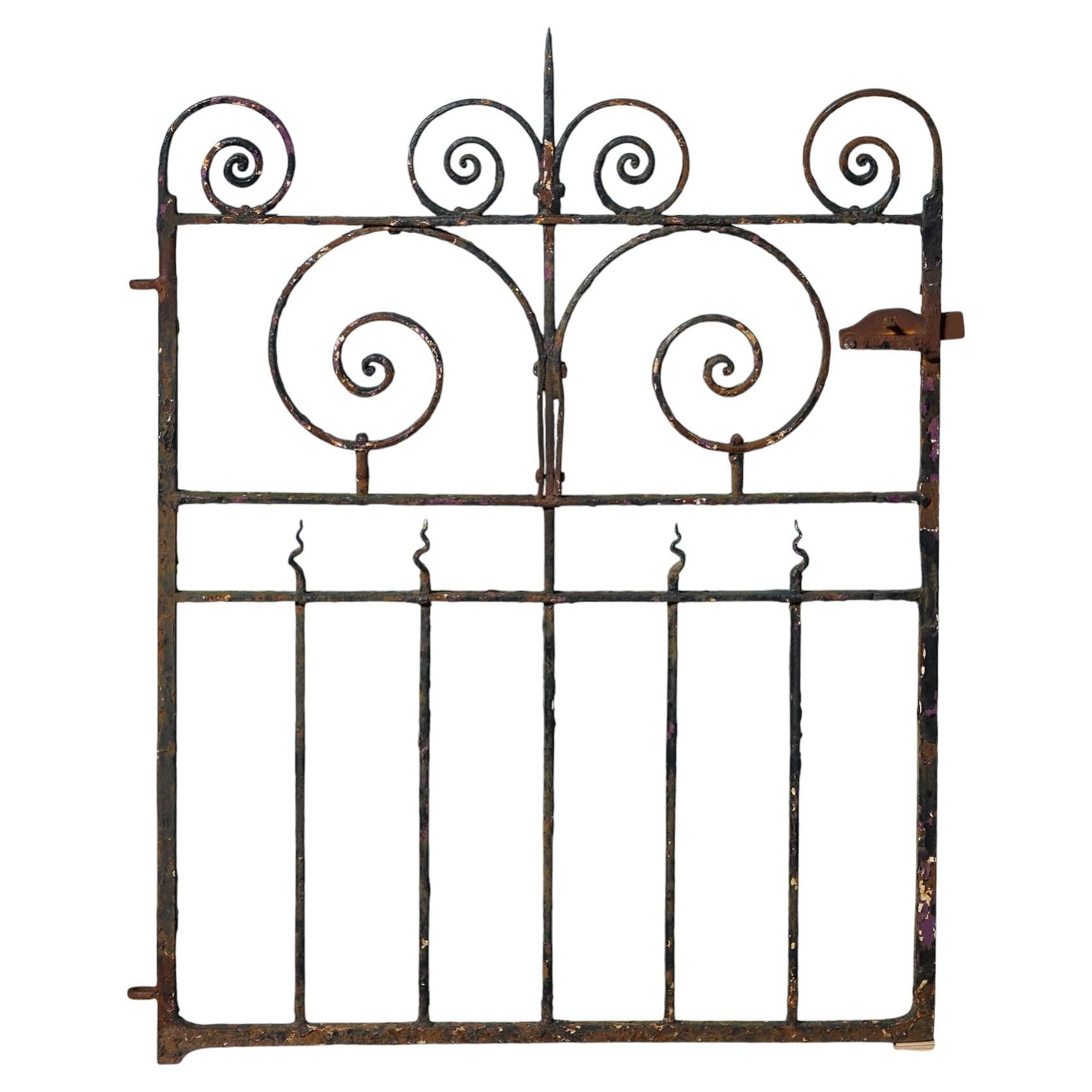 19th Century Wrought Iron Side Gate For Sale