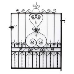 Antique Wrought Iron Side Gate with New Latch
