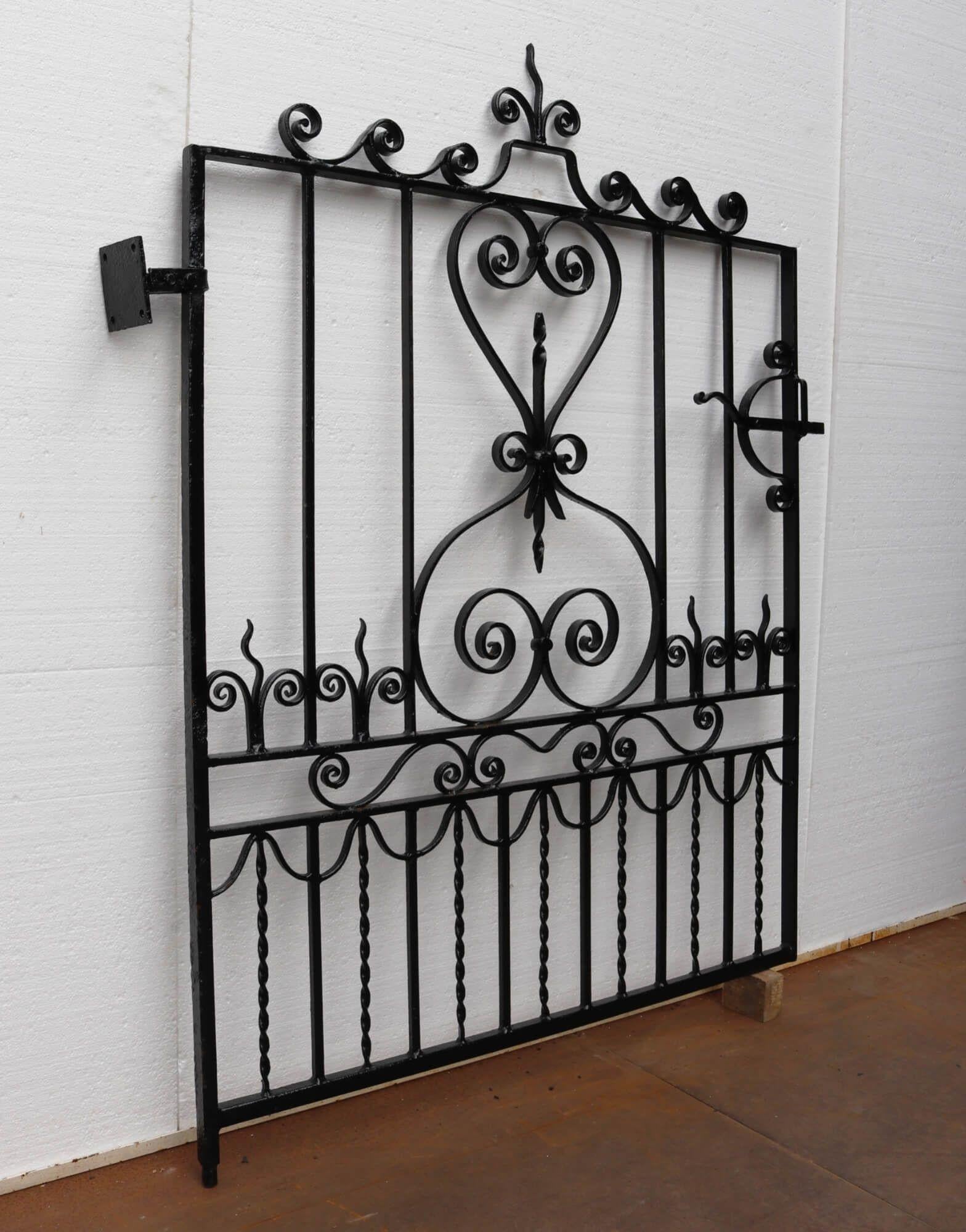 Georgian Wrought Iron Side Gate with Original Latch For Sale