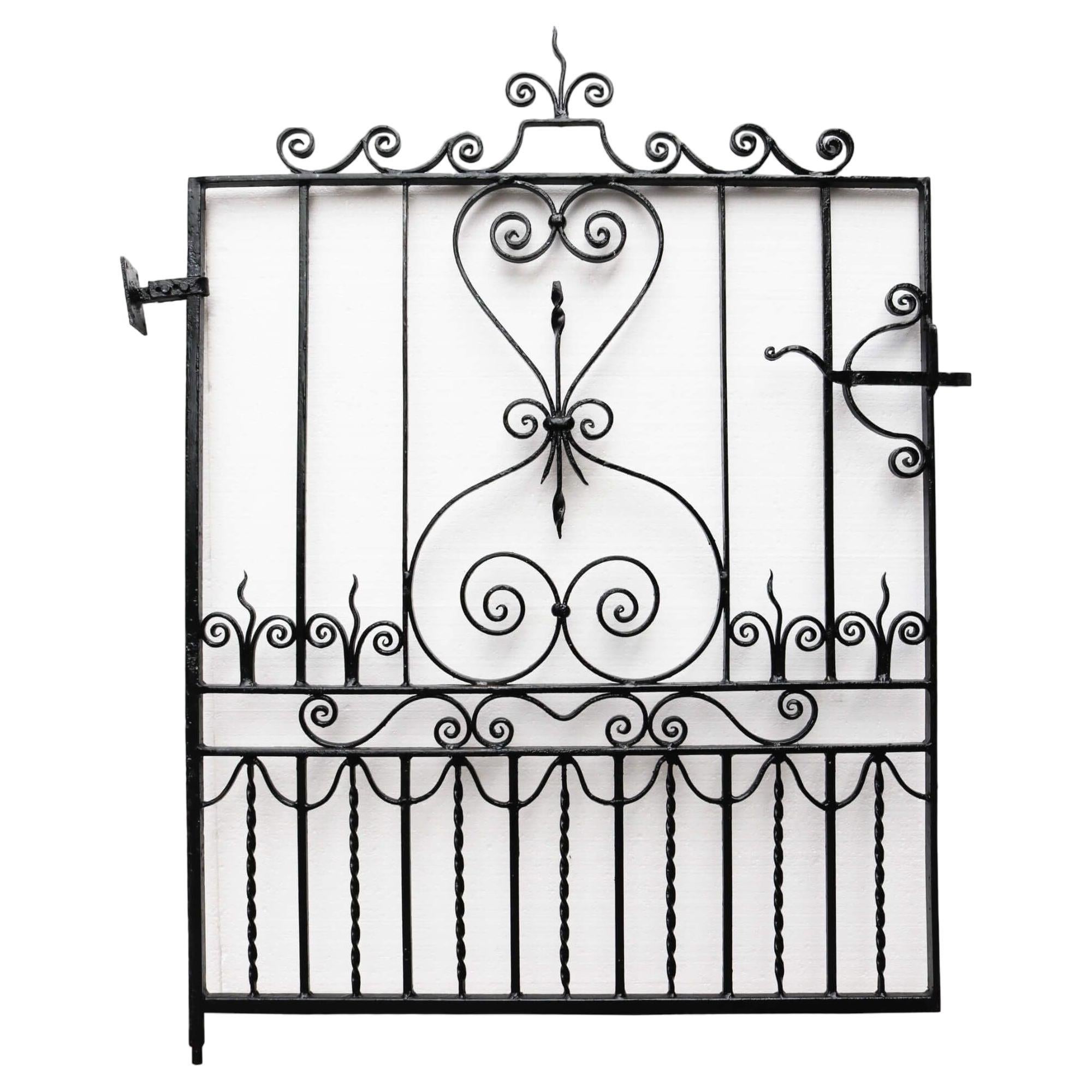 Wrought Iron Side Gate with Original Latch For Sale