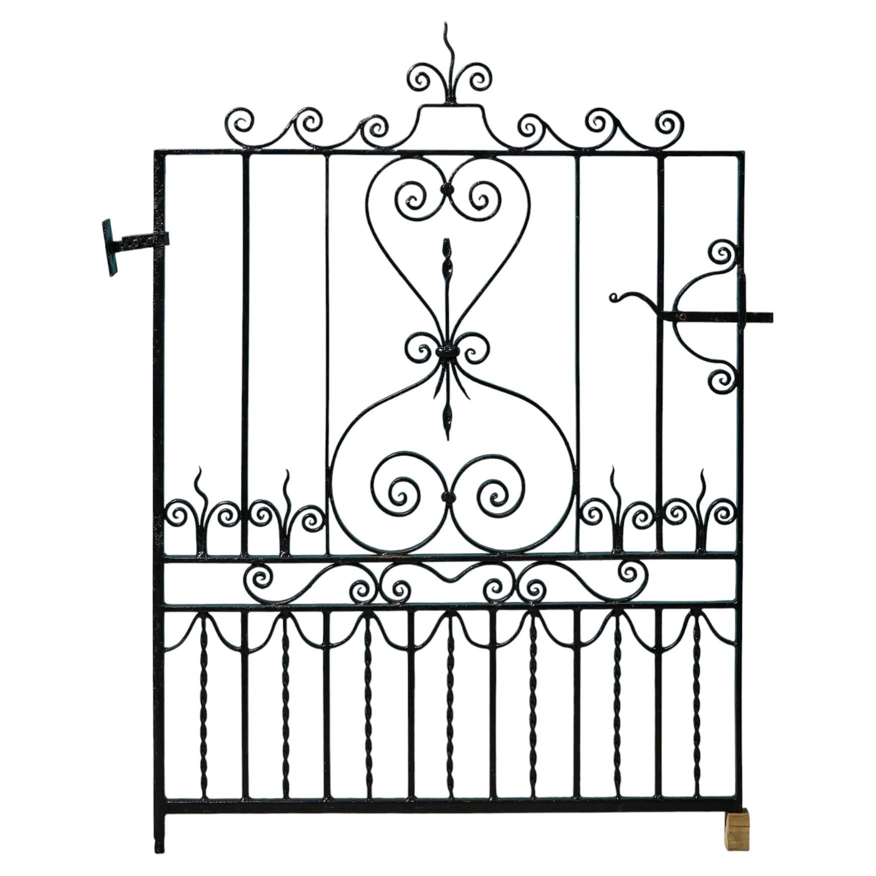 Wrought Iron Side Gate with Original Latch For Sale