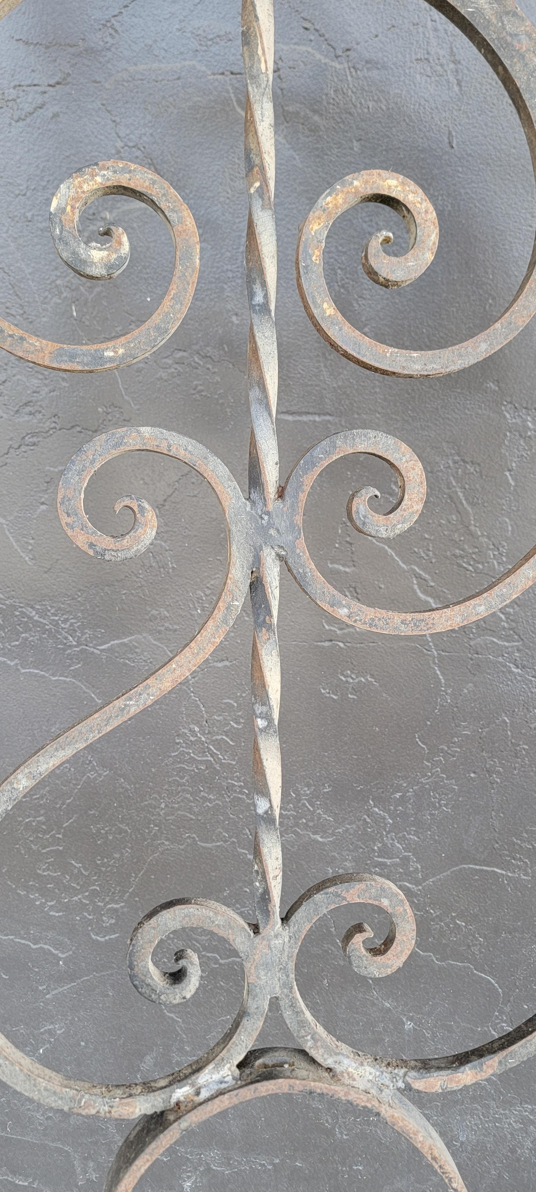 Hand-Crafted Architectural Hand Wrought Iron Side Panels A Pair For Sale
