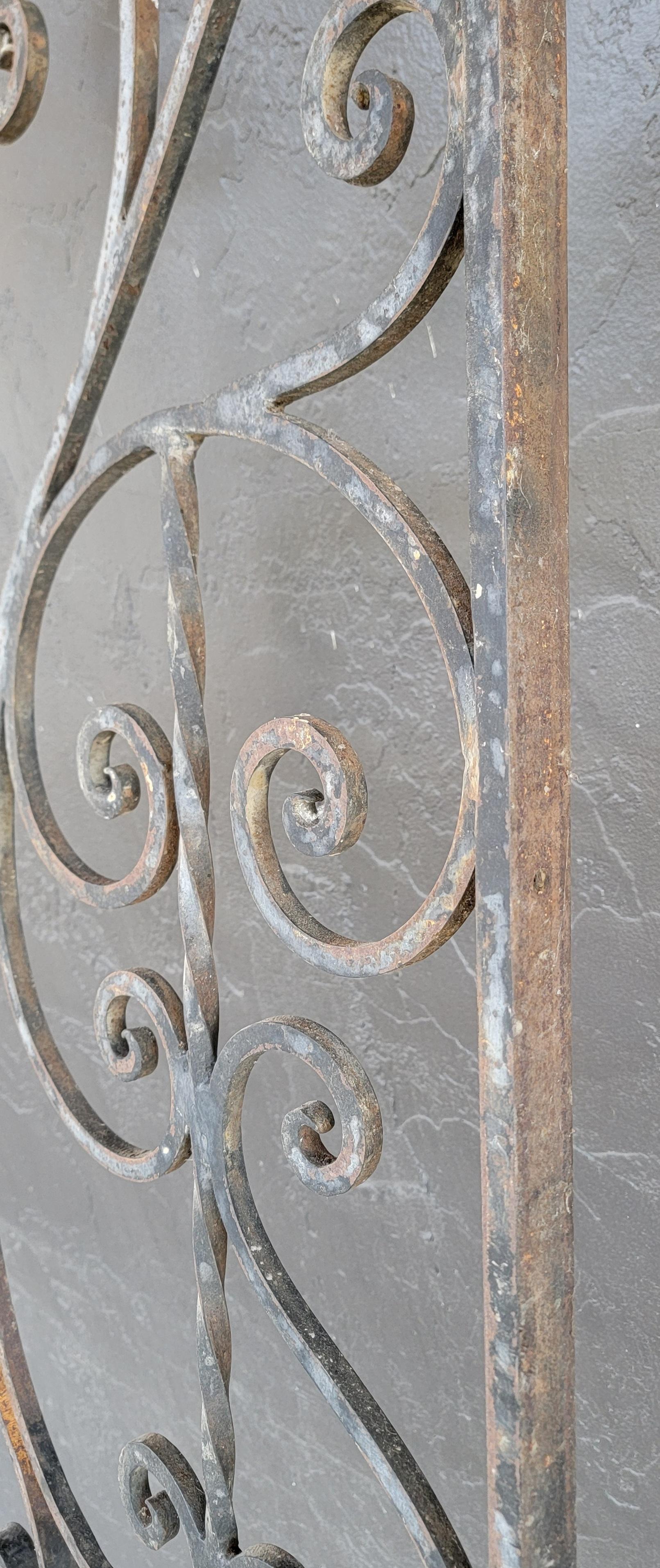 20th Century Architectural Hand Wrought Iron Side Panels A Pair For Sale