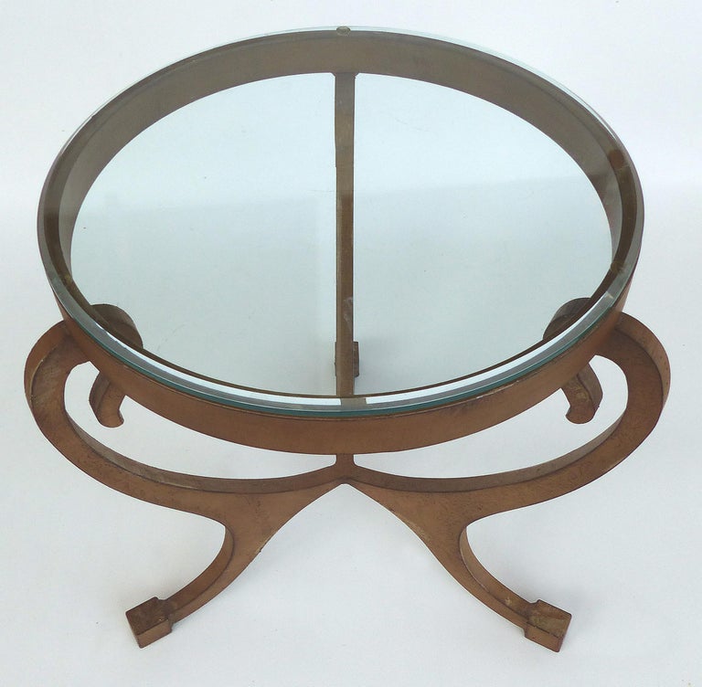 Wrought Iron Side Table with Glass Top For Sale at 1stDibs wrought