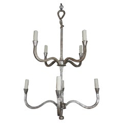 Wrought Iron Silver Gilt Chandeliers by Melissa Levinson Wrought Iron Silver Gilt Chandeliers by Melissa Levinson