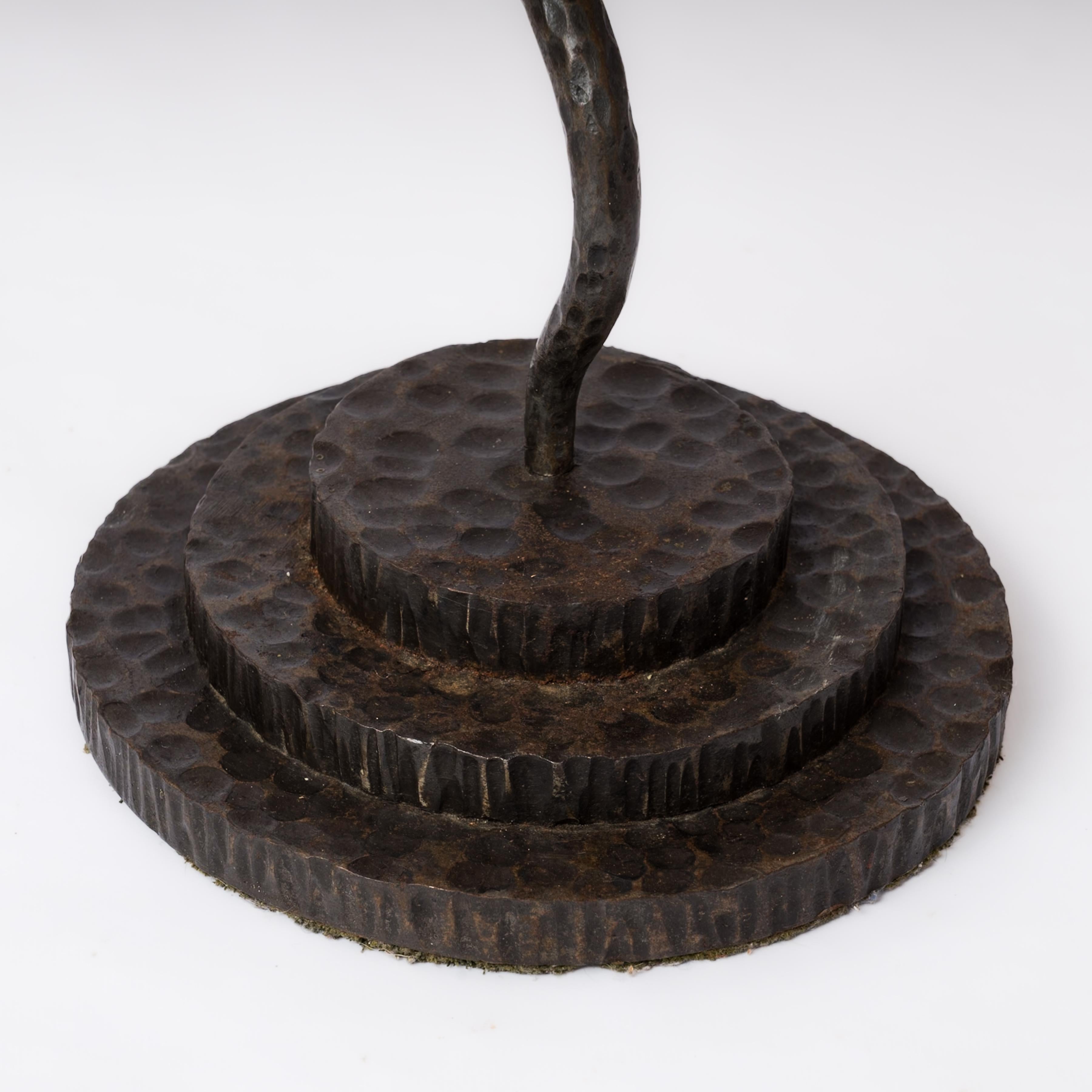 Videopoche a forma di serpente in ferro battuto in stile Edgar Brandt - Francia anni '30 In condizioni buone in vendita a New York, NY