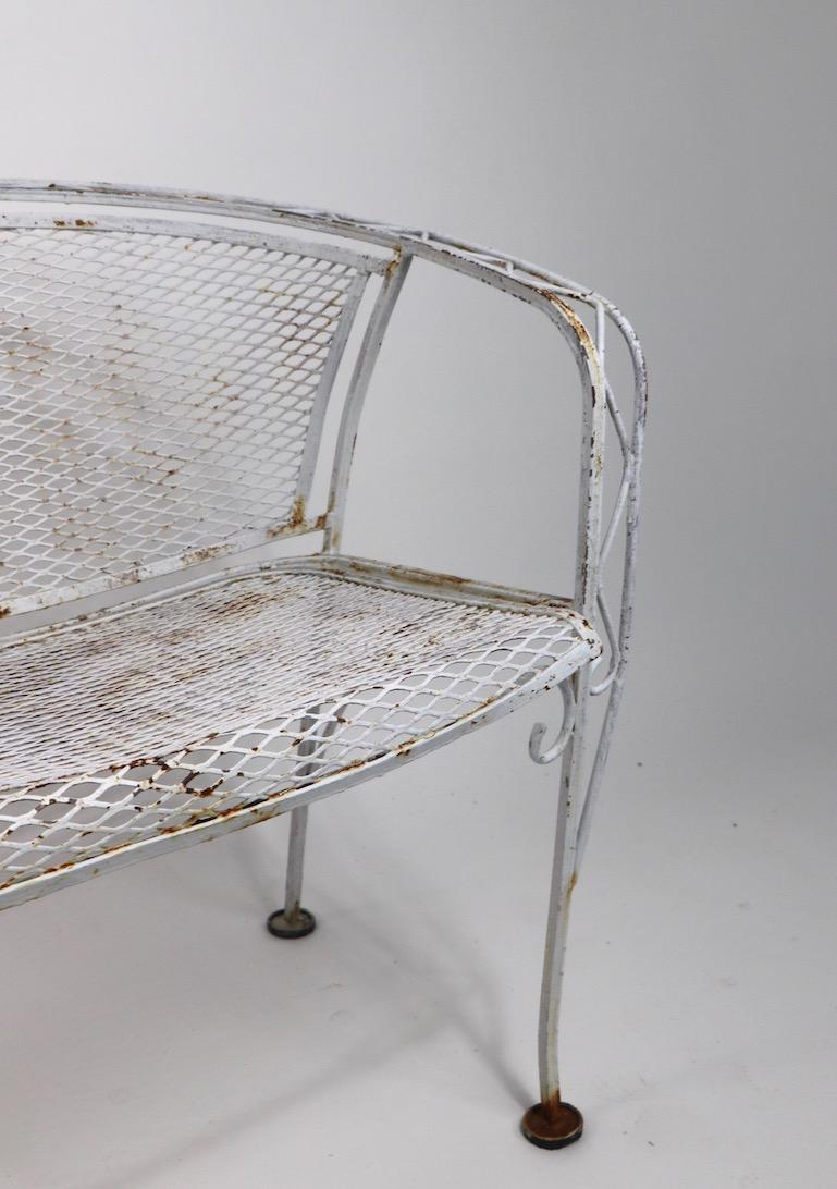 20th Century Wrought Iron Sofa Settee Attributed to Salterini