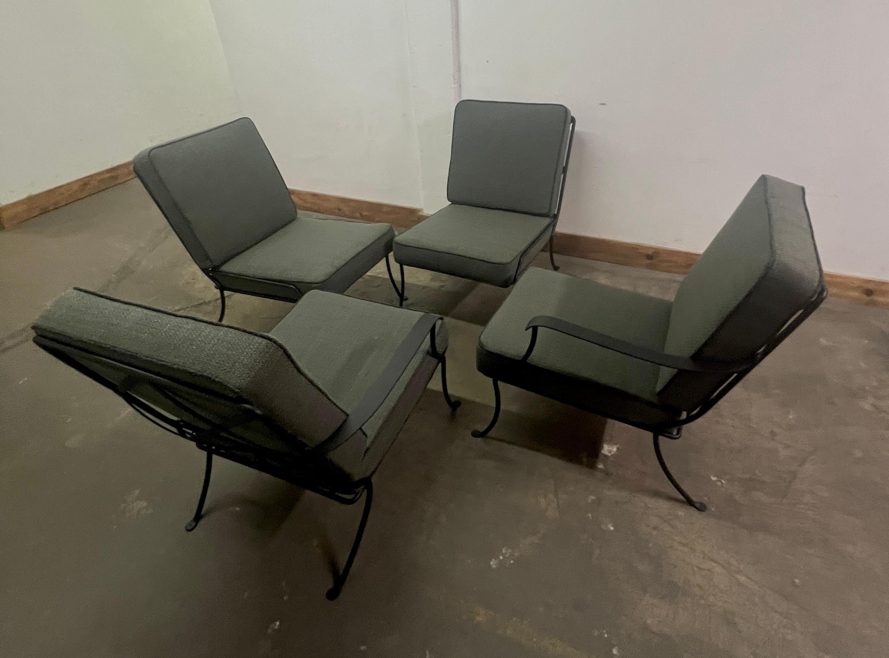 Canapé en fer forgé avec quatre salons mobiles dans le style italien Salterini en vente 5