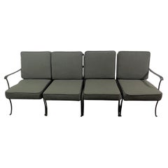 Wrought Iron Sofa with Four Moveable Lounges in the Style of Italian Salterini
