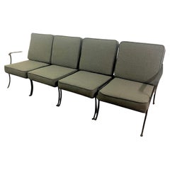 Wrought Iron Sofa with Four Moveable Lounges in the Style of Italian Salterini