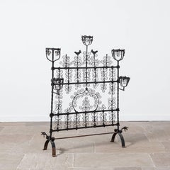 Wrought Iron Spanish Fire Screen, circa 1900
