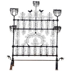 Wrought Iron Spanish Fire Screen, circa 1900