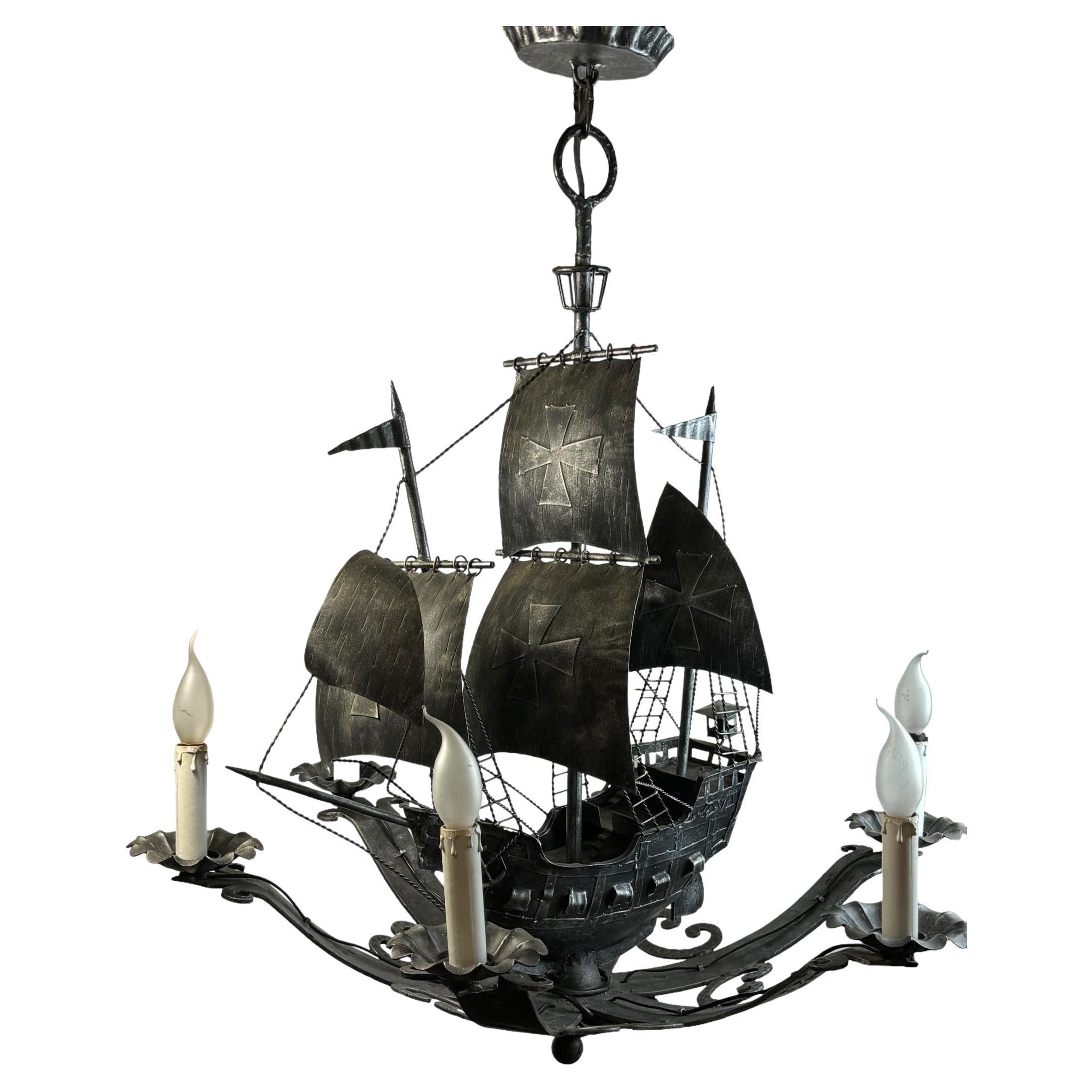 Sailing ship chandelier on sale