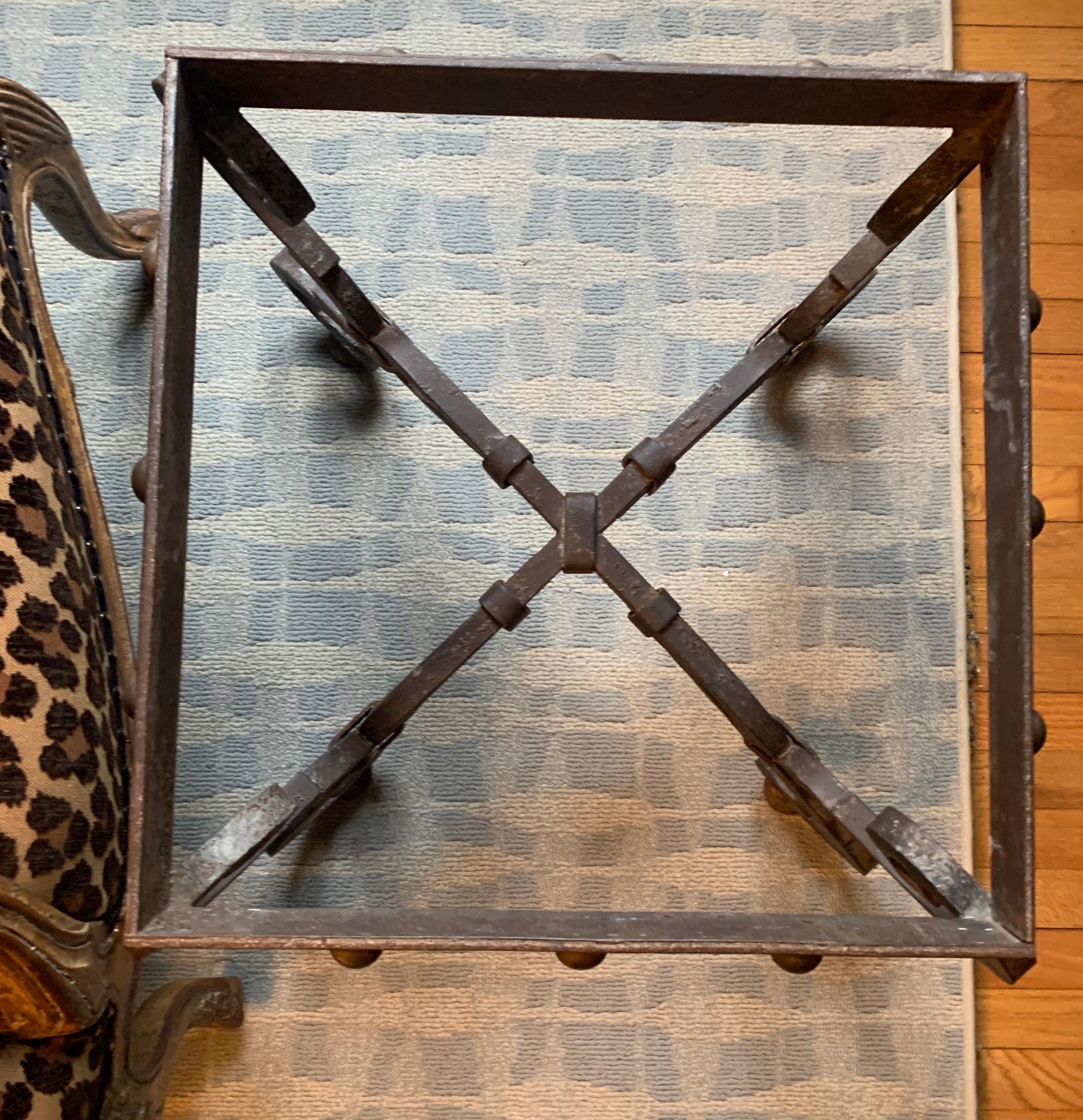 Wrought Iron Spanish Side Table In Good Condition In Los Angeles, CA