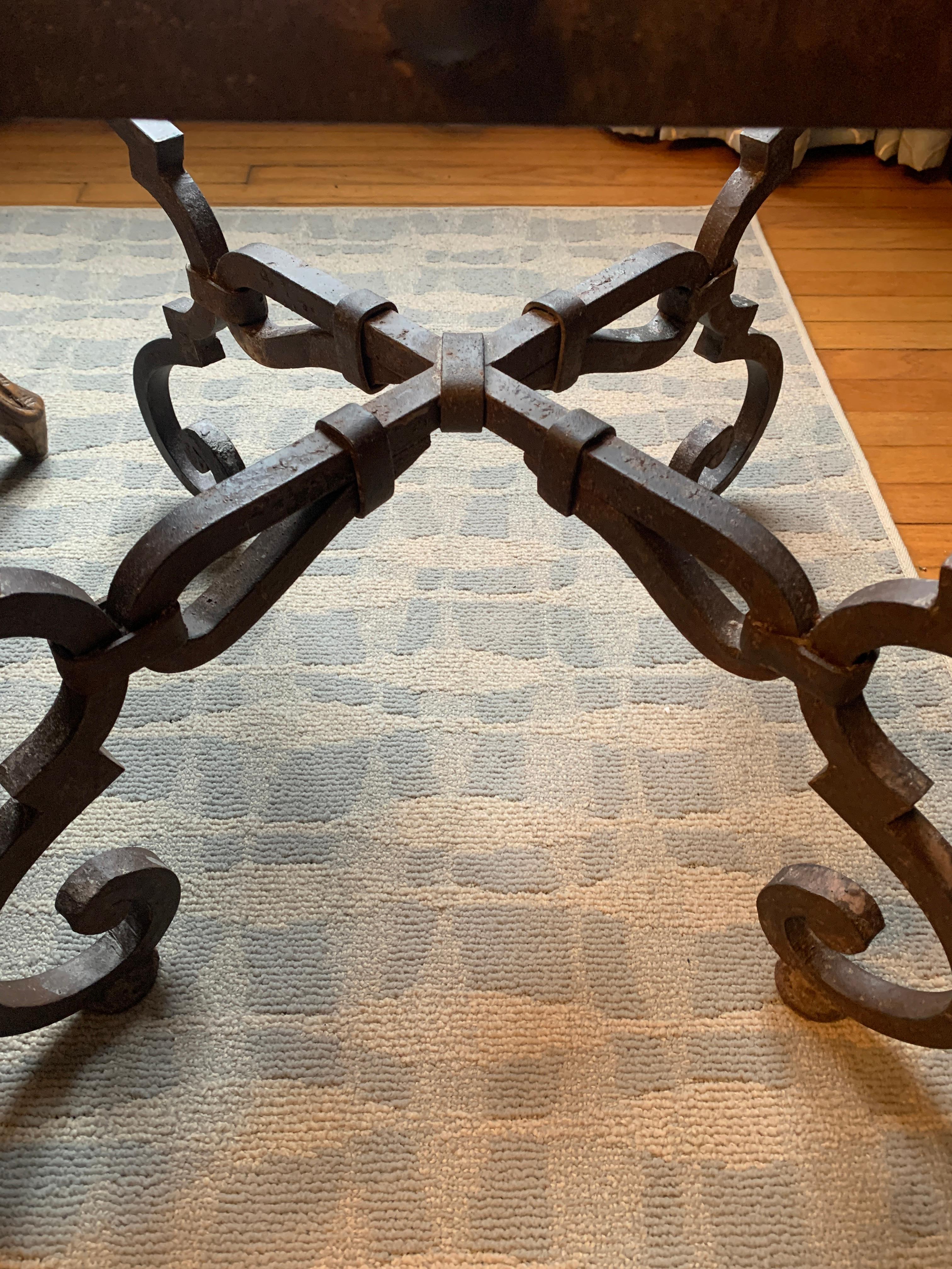 20th Century Wrought Iron Spanish Side Table