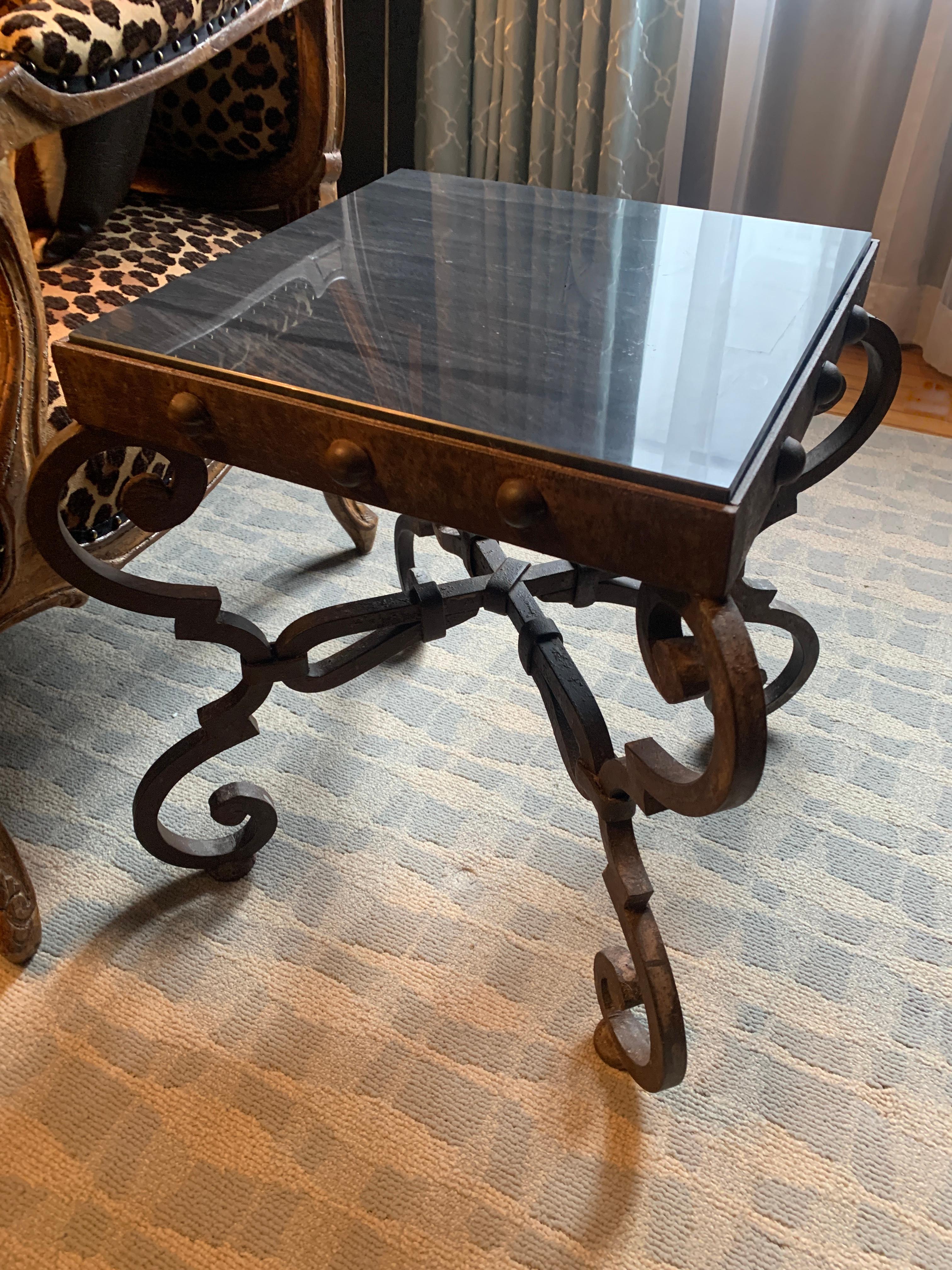 Wrought Iron Spanish Side Table 2