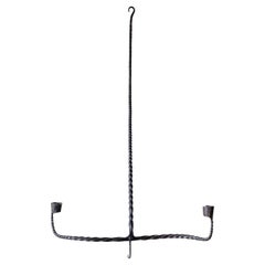 Wrought Iron Spiral Twist Chandelier