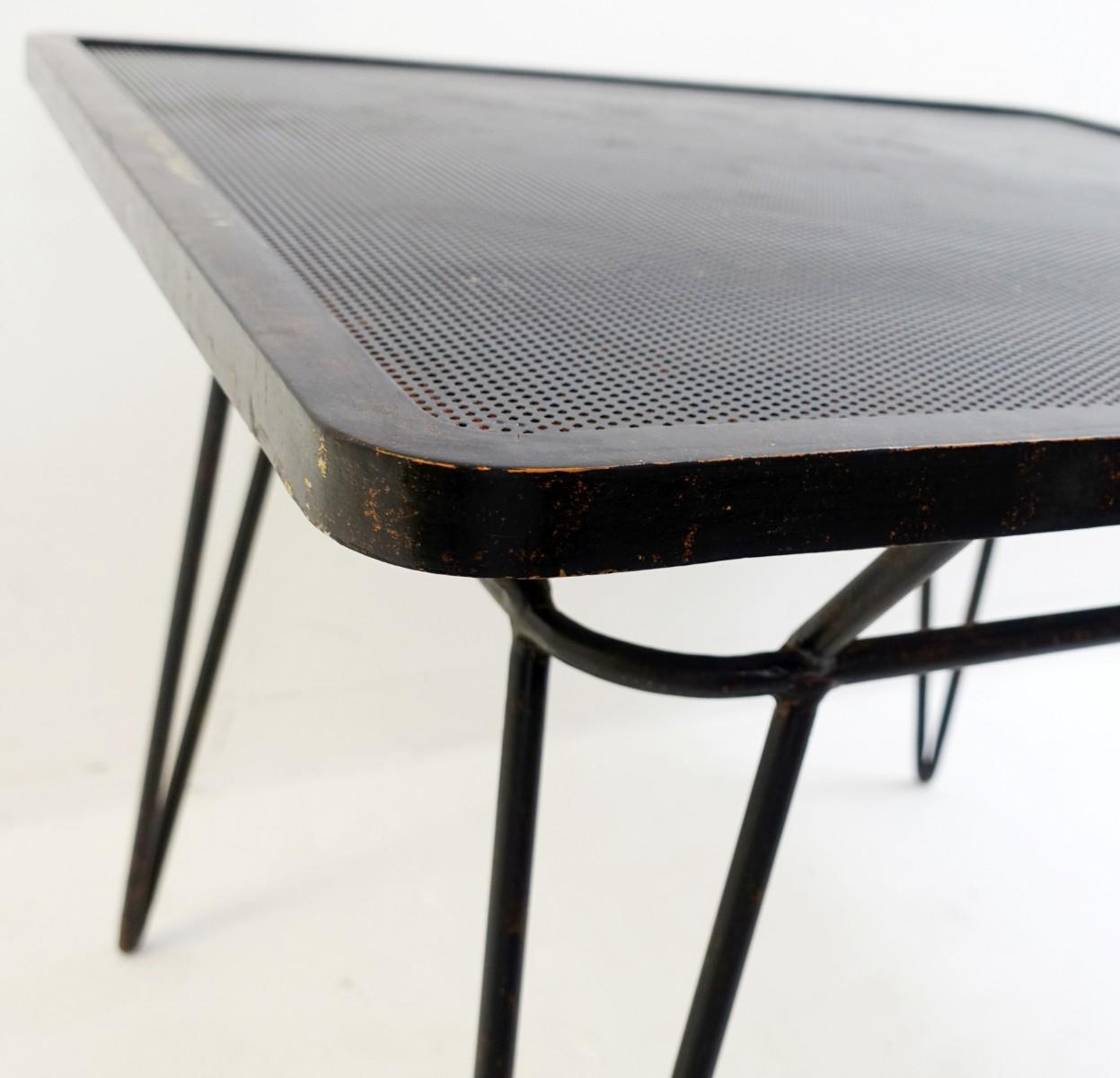 Mid-Century Modern Wrought Iron Square Table by Ico Parisi For Sale
