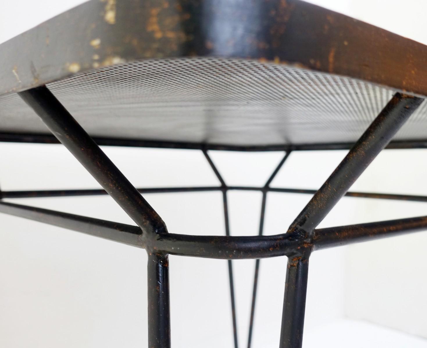 Mid-20th Century Wrought Iron Square Table by Ico Parisi For Sale