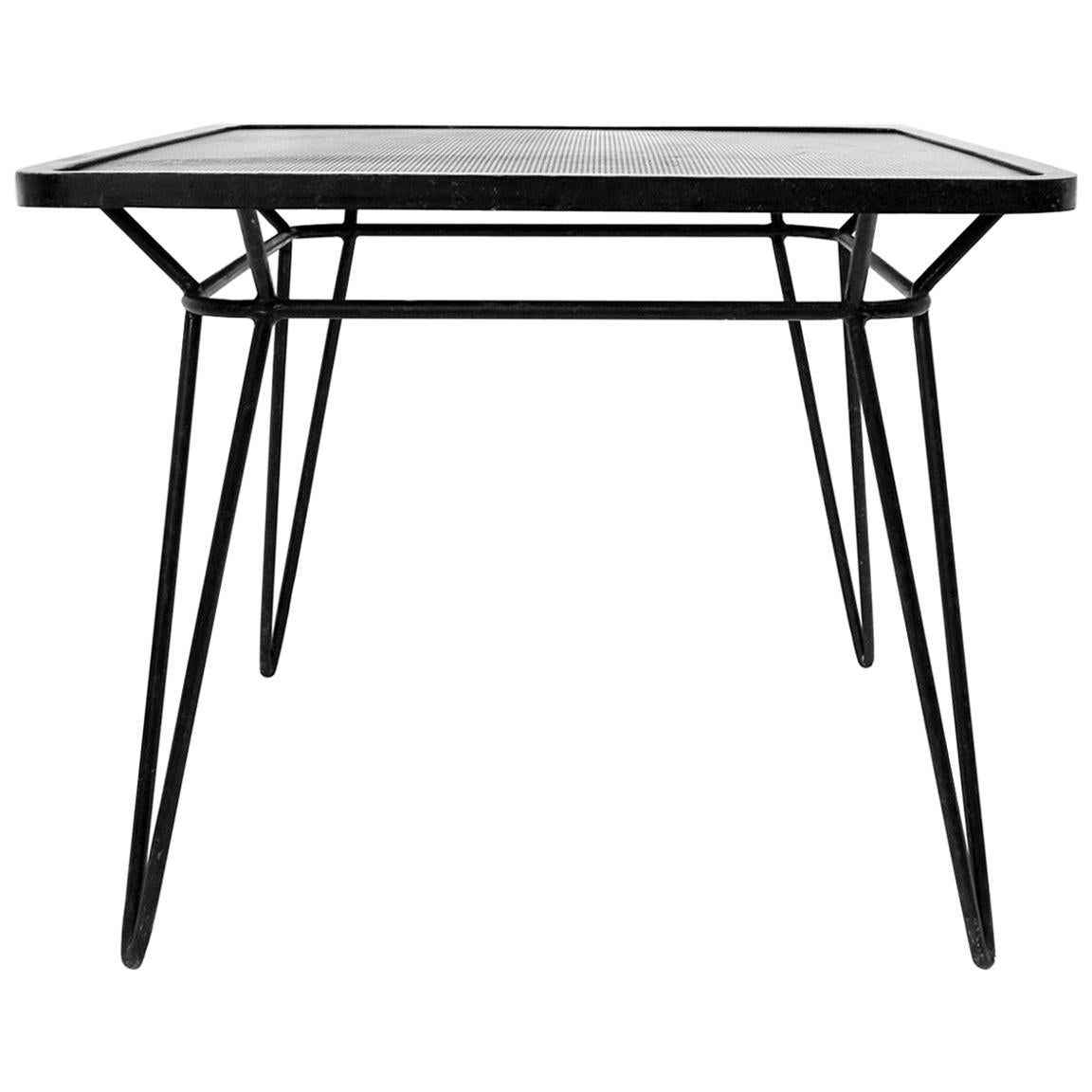 Wrought Iron Square Table by Ico Parisi For Sale