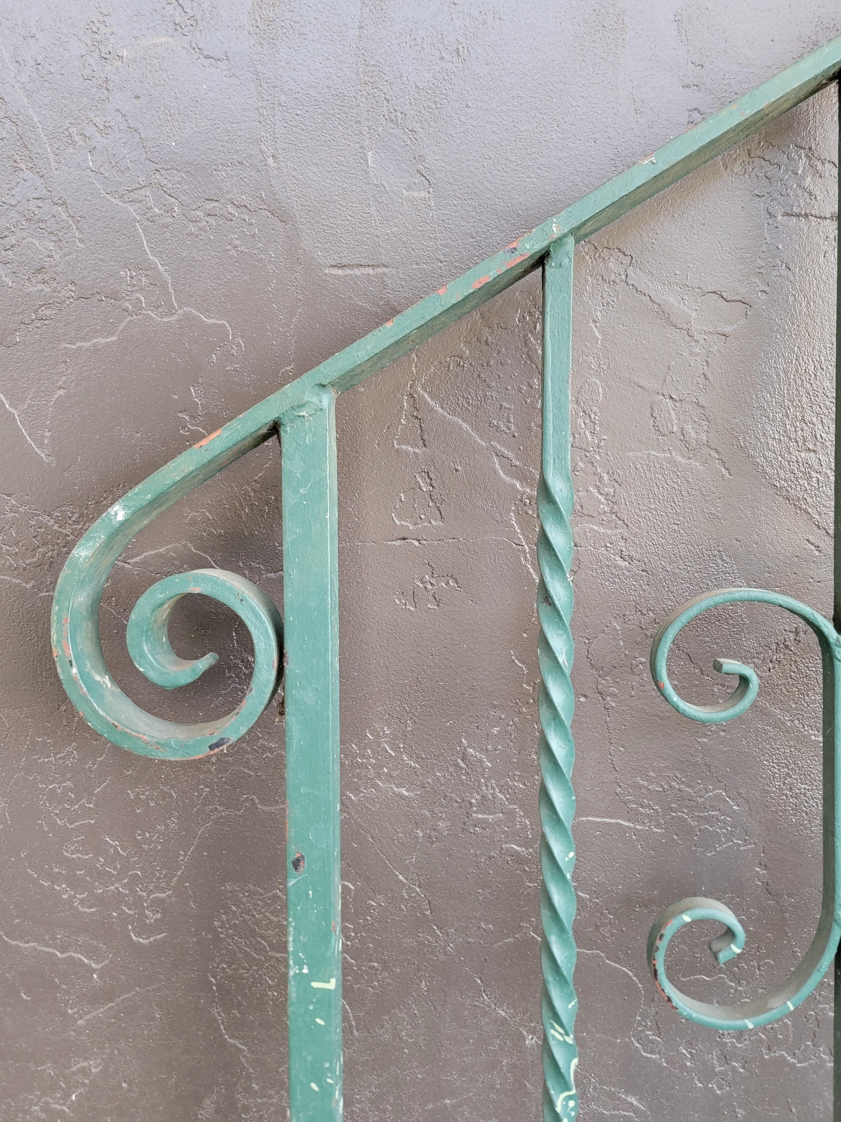 American Wrought Iron Stair Rail For Sale