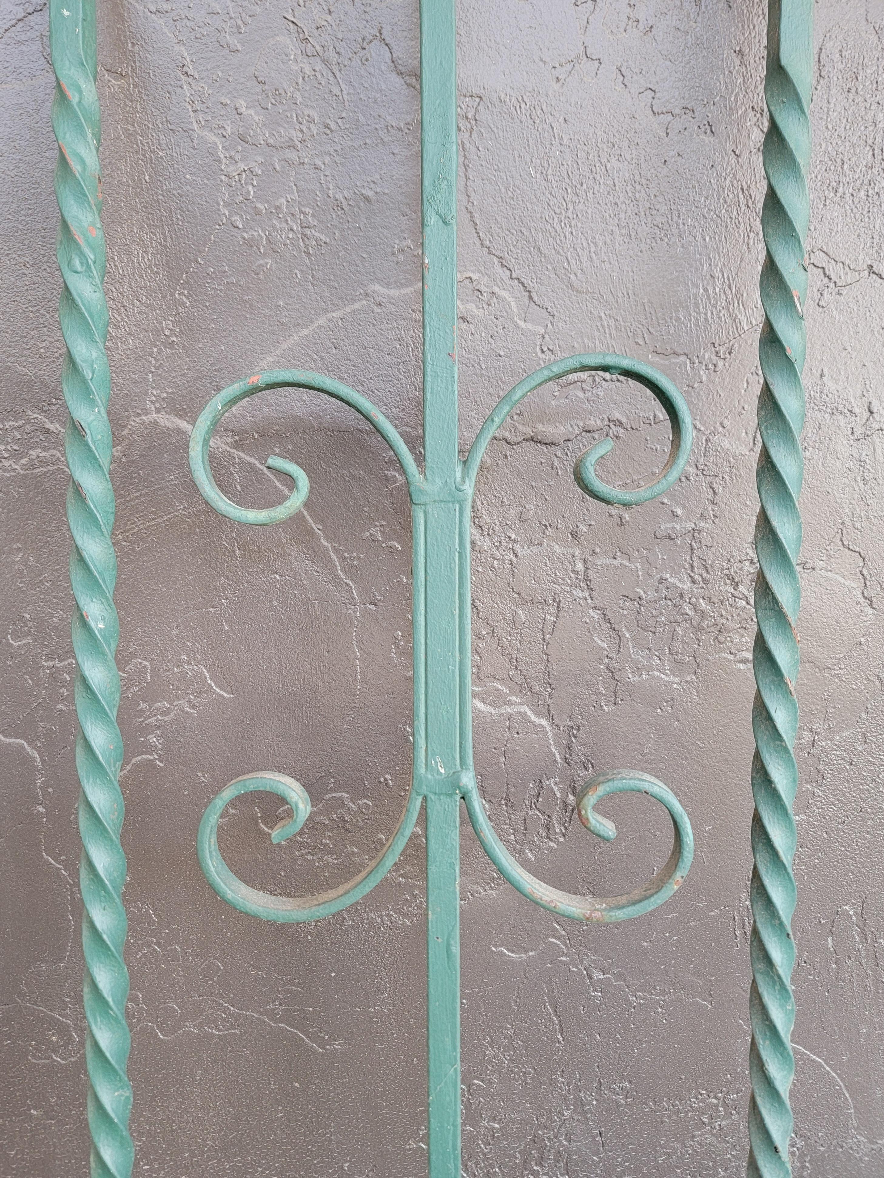 Hand-Crafted Wrought Iron Stair Rail For Sale