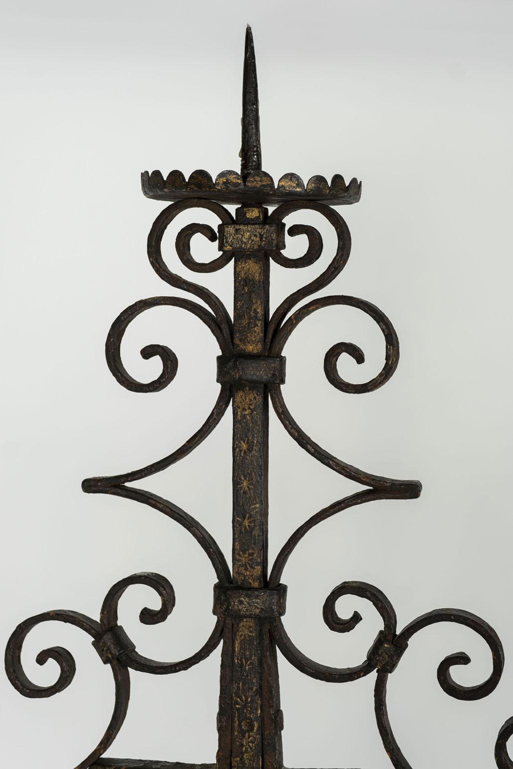 French Wrought Iron Standing Candelabrum