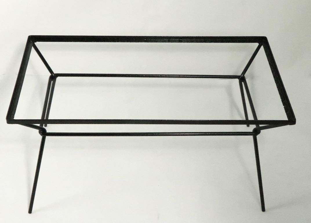 Mid-Century Modern Wrought Iron Table after Nelson for Arbuck Frank and Sons