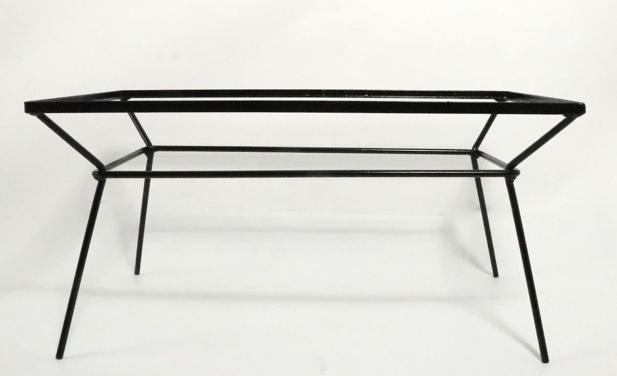 American Wrought Iron Table after Nelson for Arbuck Frank and Sons