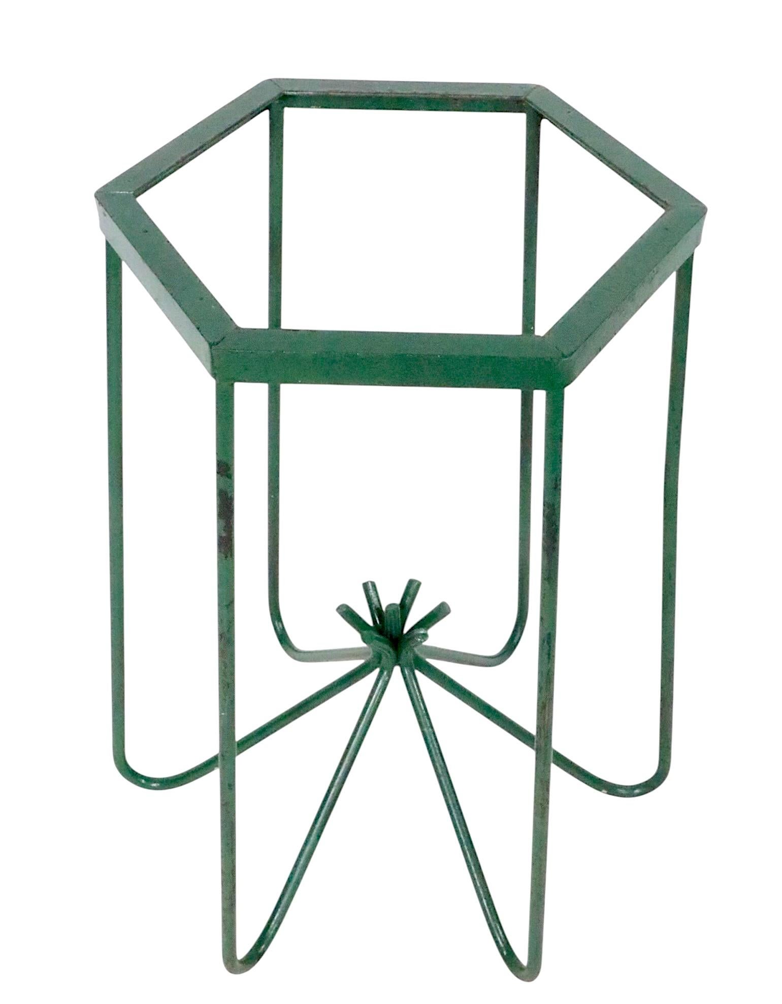 American Wrought Iron Table Base after Royer For Sale