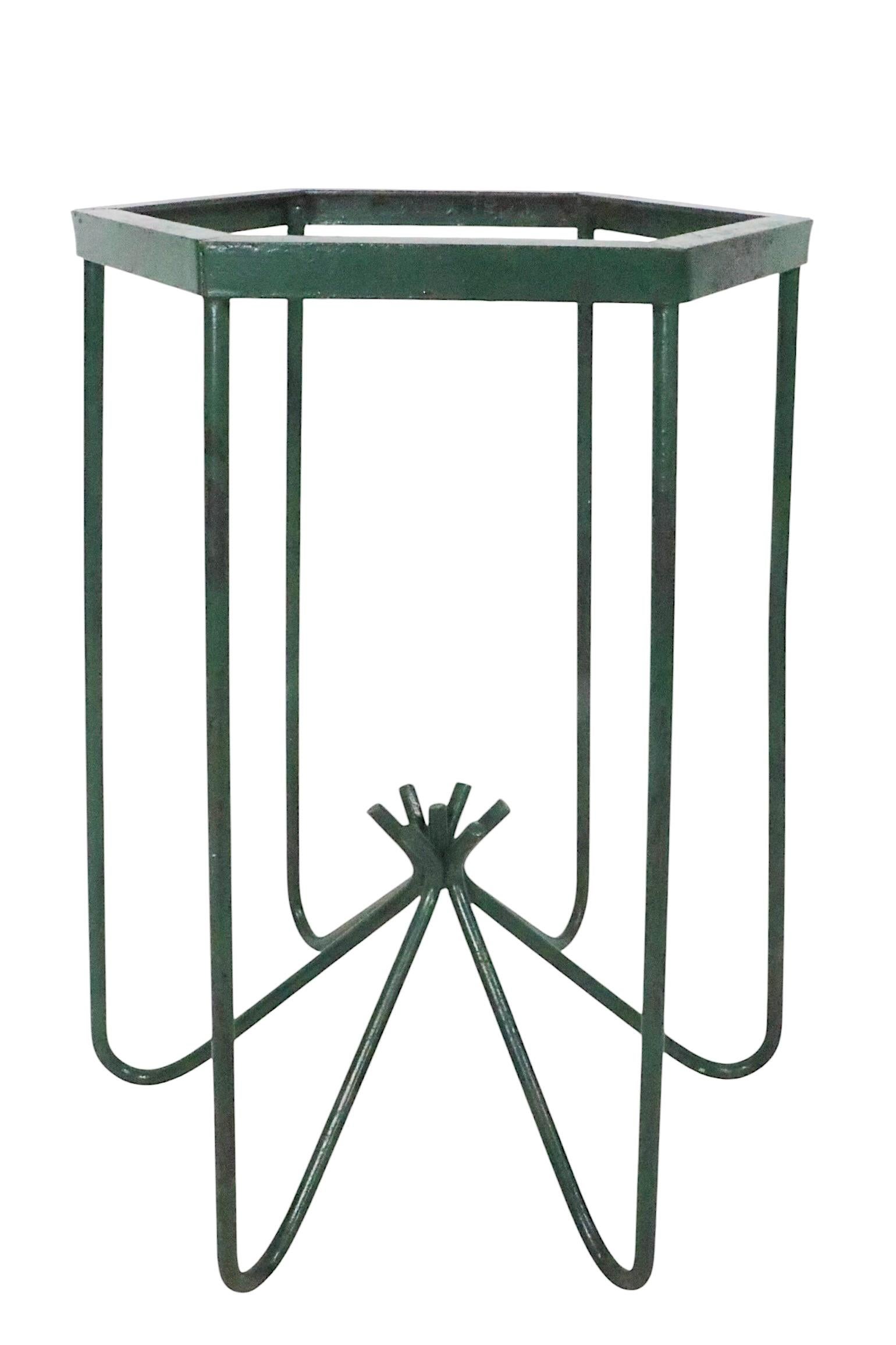 20th Century Wrought Iron Table Base after Royer For Sale
