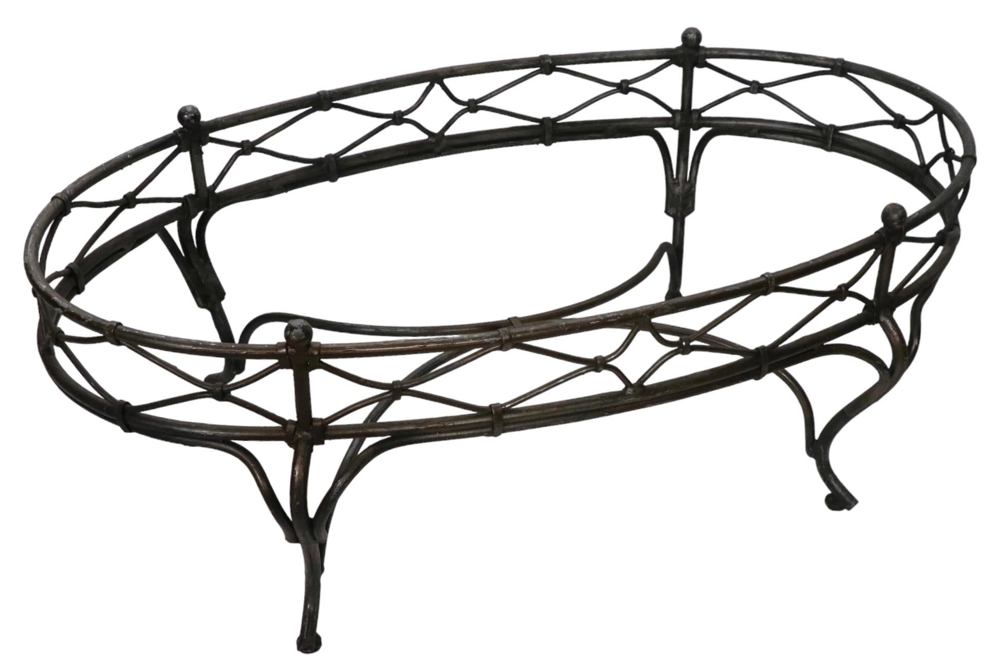 Wrought Iron Table Base Suitable for Indoor or Outdoor Use In Good Condition In New York, NY