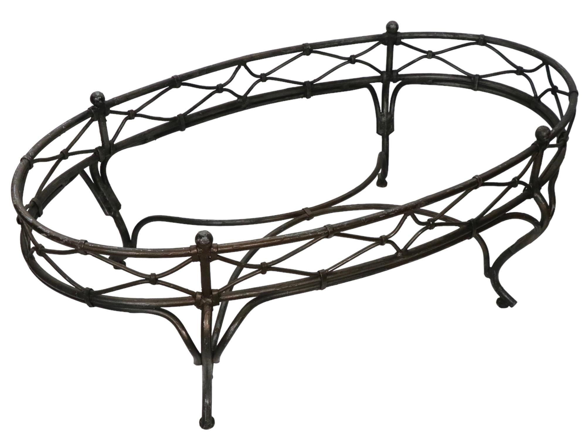 20th Century Wrought Iron Table Base Suitable for Indoor or Outdoor Use