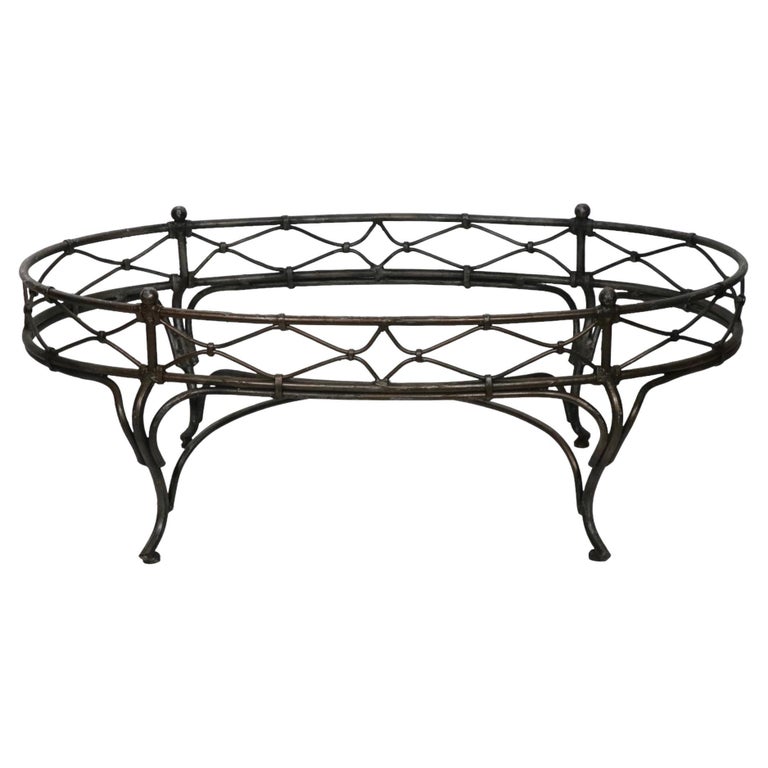 Wrought Iron Table Base Suitable for Indoor or Outdoor Use For Sale at